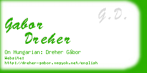 gabor dreher business card